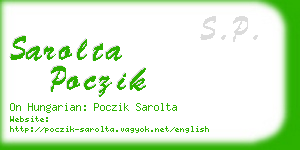 sarolta poczik business card